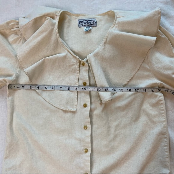Vintage Bonjour Linen/Cotton Shirt Blouse - Picture 6 of 6